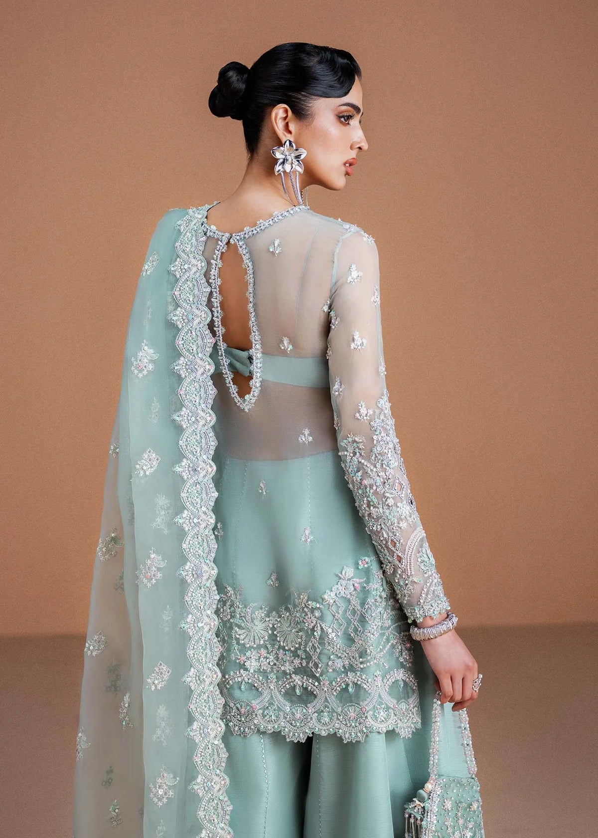 Kanwal Malik | 3 Piece Unstitched Embroidered Organza | Vania
