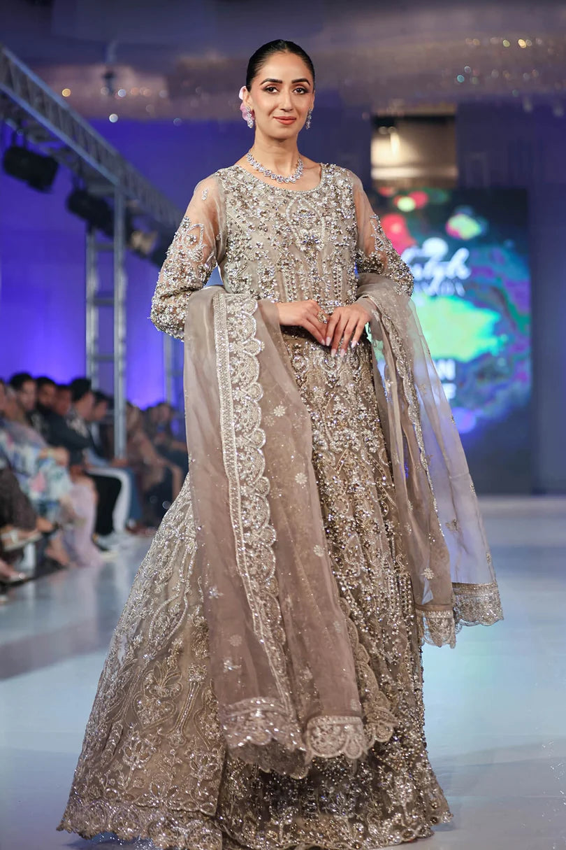 Emran Kashif | 3 Piece Unstitched Embroidered Organza Suite | Diamond Dusk