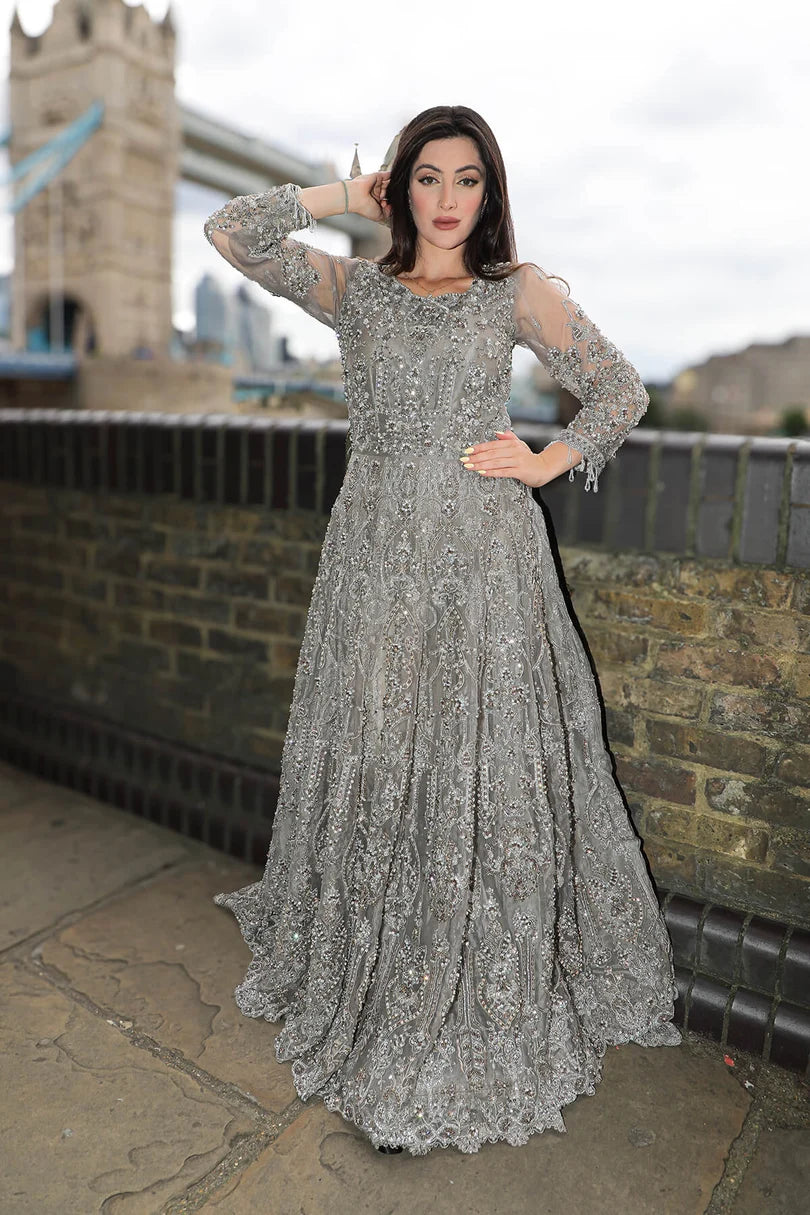 Emran Kashif | 3 Piece Unstitched Embroidered Organza Suite | Diamond Dusk