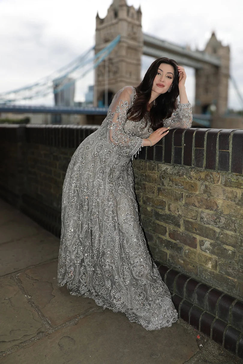 Emran Kashif | 3 Piece Unstitched Embroidered Organza Suite | Diamond Dusk