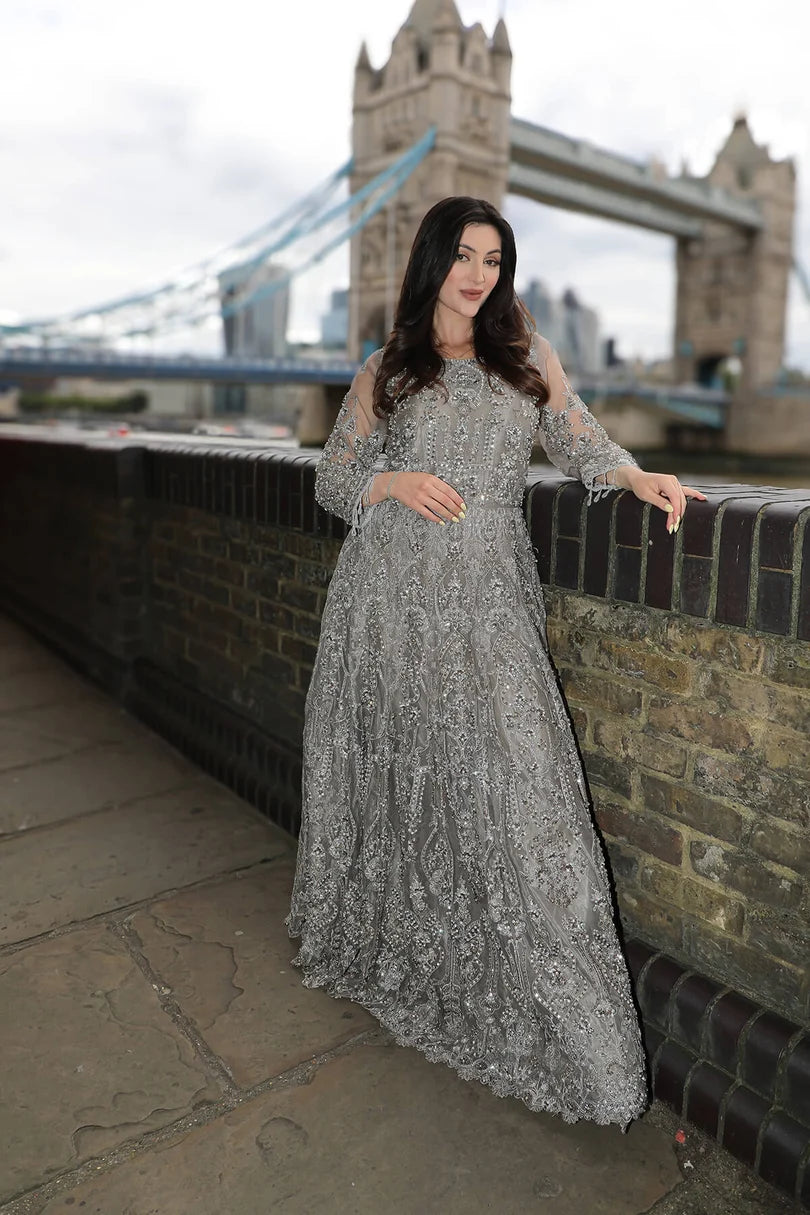 Emran Kashif | 3 Piece Unstitched Embroidered Organza Suite | Diamond Dusk