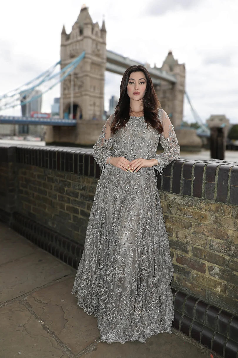 Emran Kashif | 3 Piece Unstitched Embroidered Organza Suite | Diamond Dusk