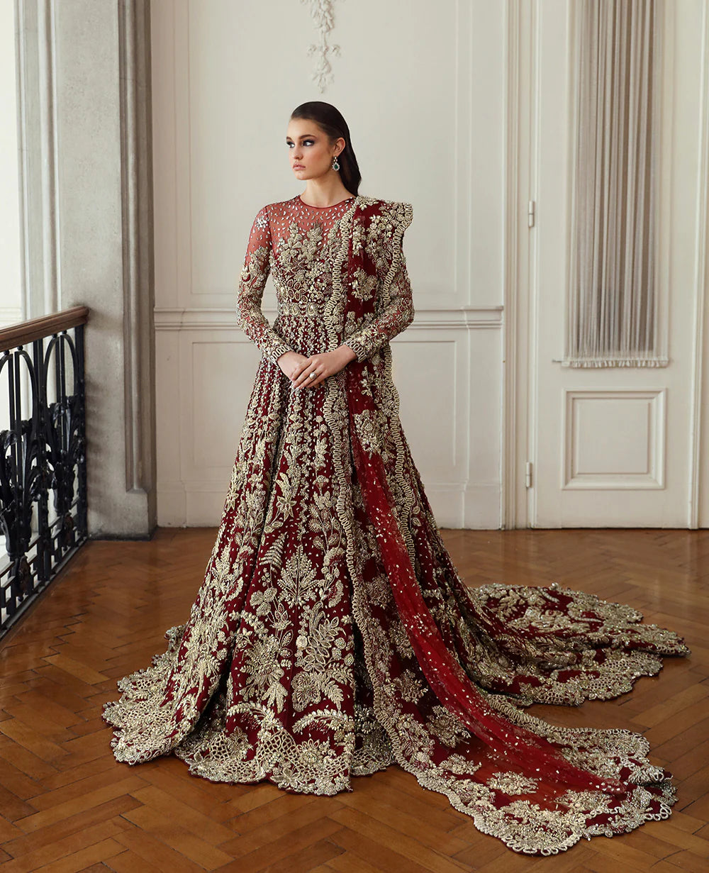Republic Womens Wear | 3  Piece Unstitched Embroidered Bridal Dress | Amarilla