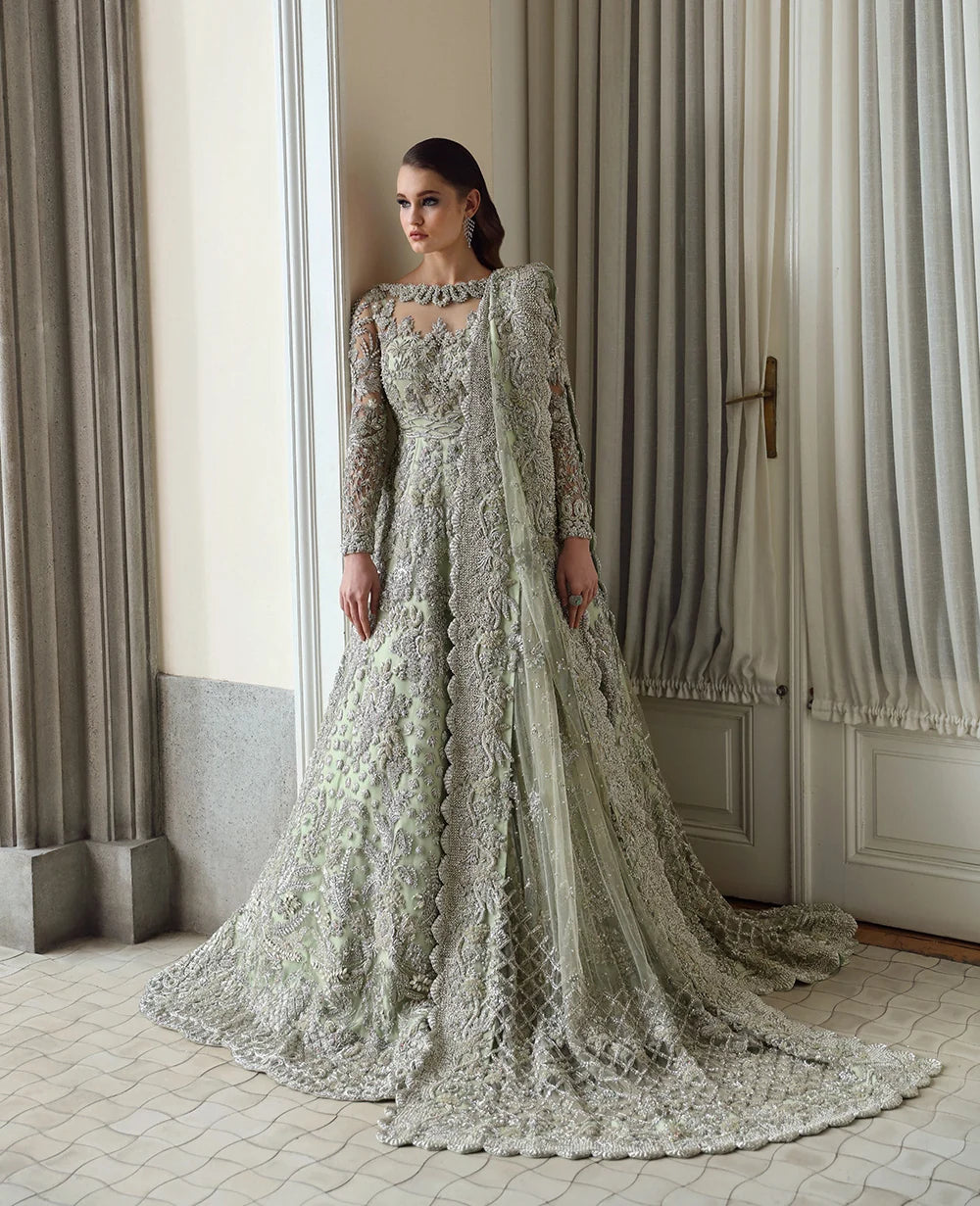 Republic Womens Wear | 3 Piece Unstitched Embroidered Bridal Dress | Celestia (E-62)