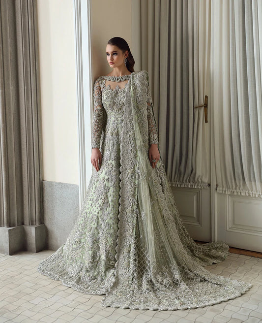 Republic Womens Wear | 3 Piece Unstitched Embroidered Bridal Dress | Celestia (E-62)
