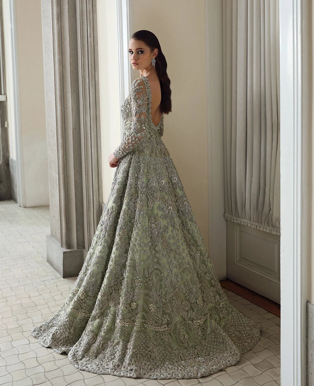Republic Womens Wear | 3 Piece Unstitched Embroidered Bridal Dress | Celestia (E-62)