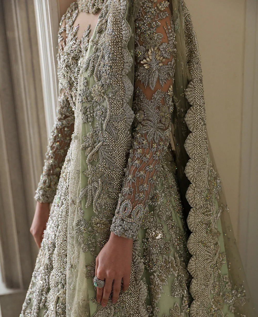 Republic Womens Wear | 3 Piece Unstitched Embroidered Bridal Dress | Celestia (E-62)