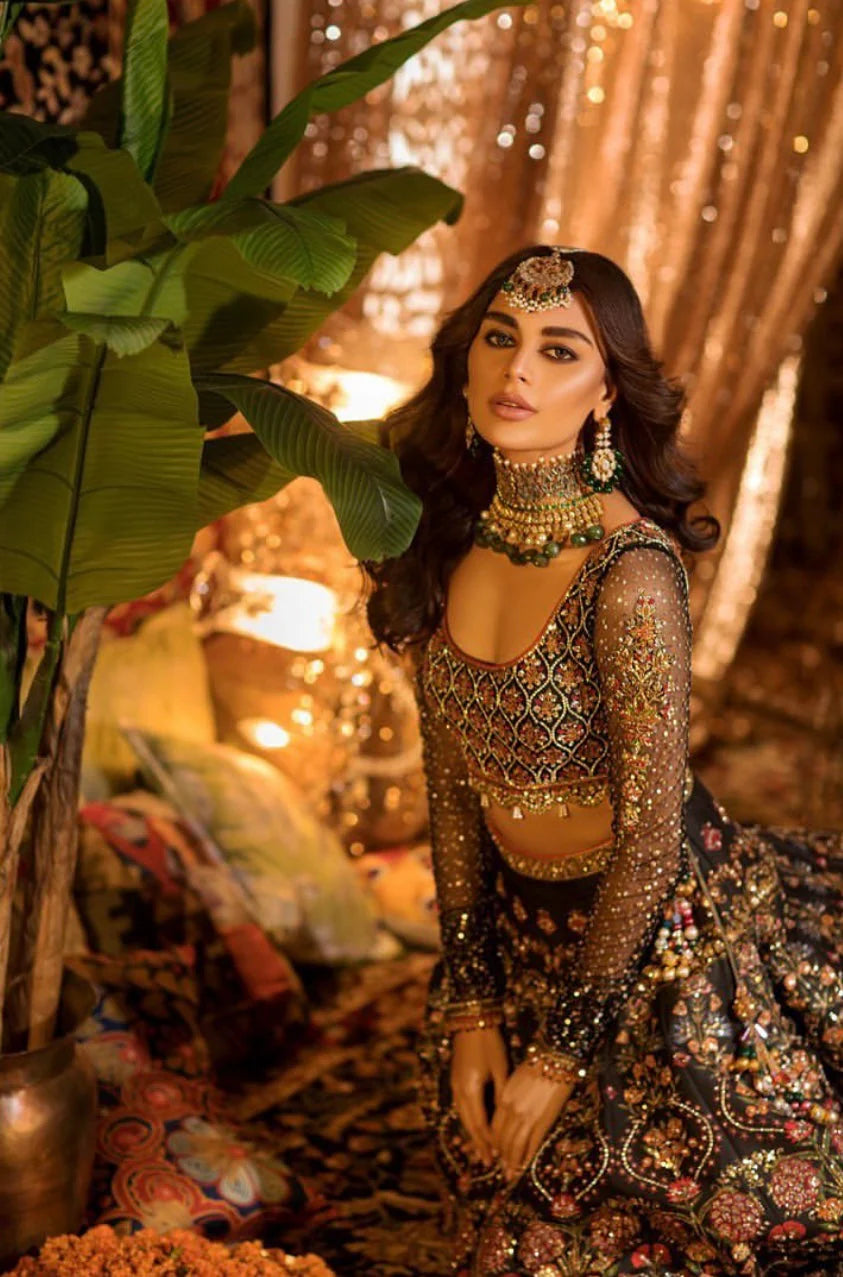 Nomi Ansari | 3 Piece Unstitched Embroidered Bridal Dress | N-713