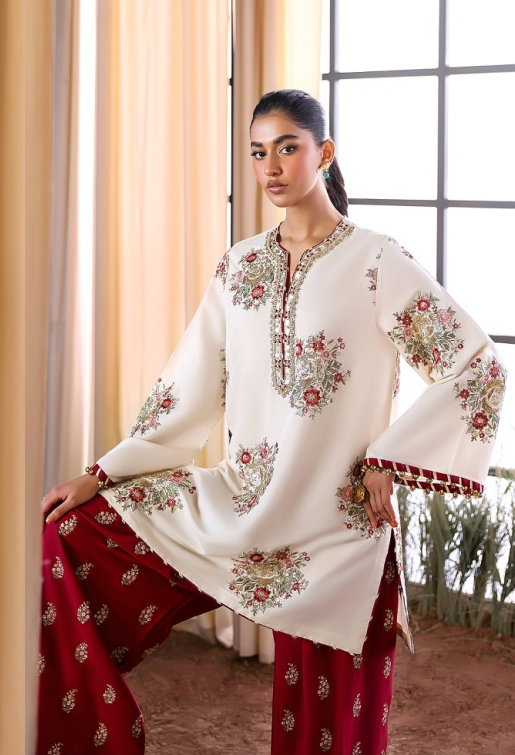 ETHNC | 2 Piece Unstitched Embroidered Dress