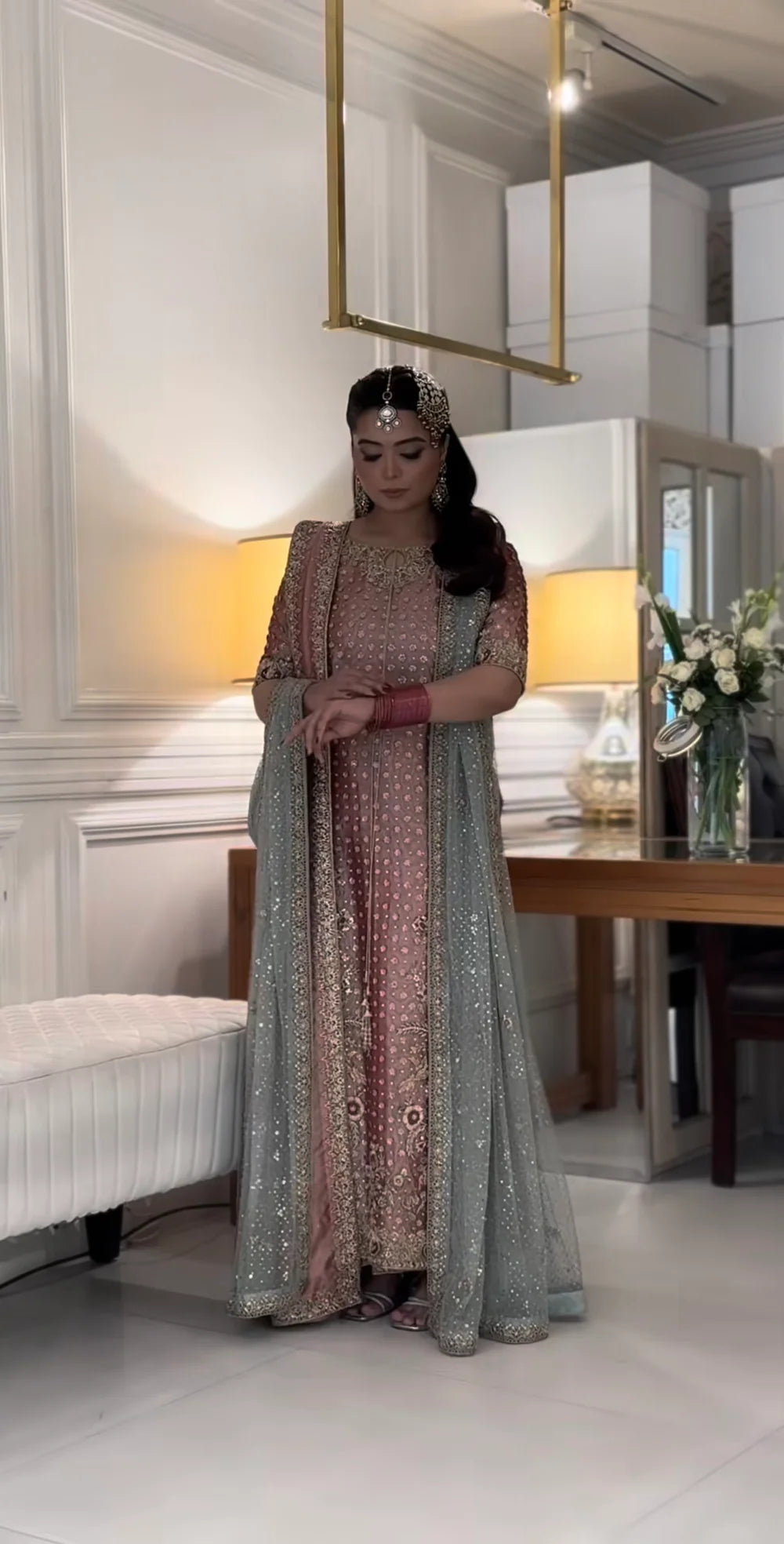 Haris Shakeel | 3 Piece Unstitched Embroidered Tissue Zari Fabric | Iqra