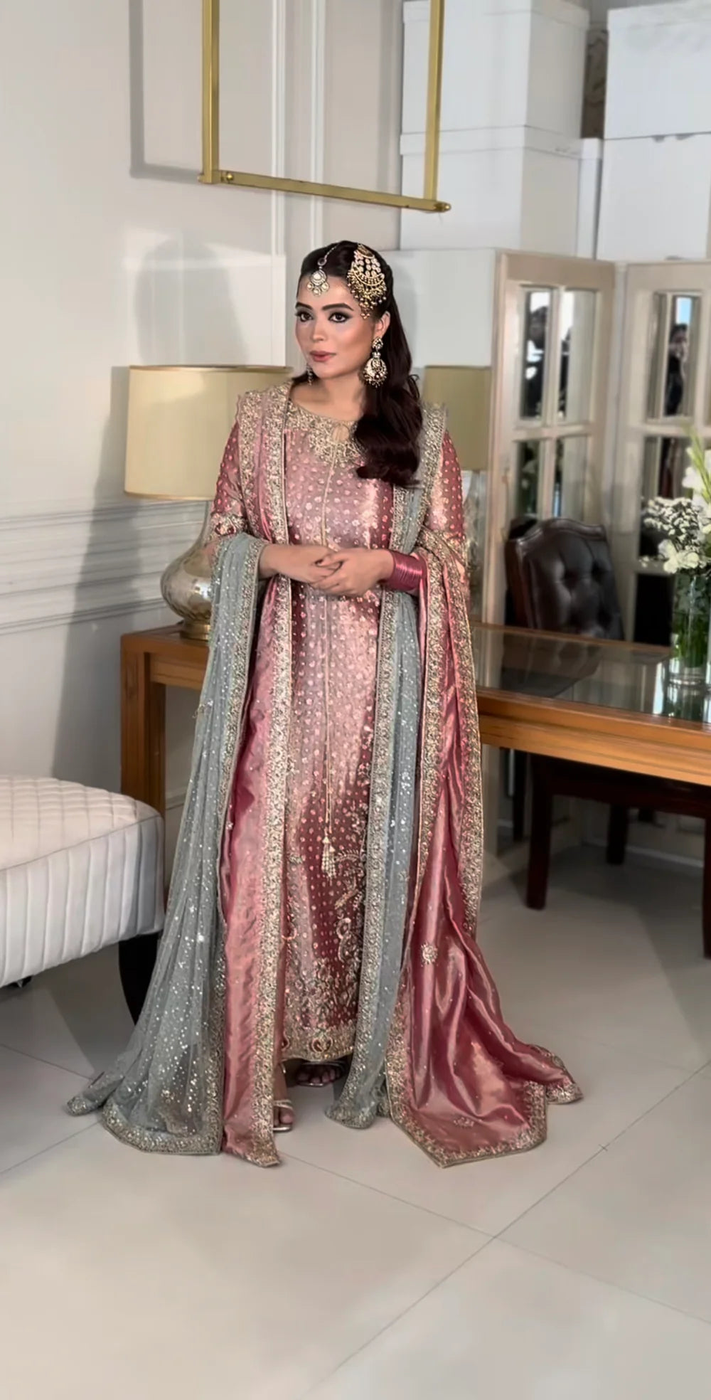 Haris Shakeel | 3 Piece Unstitched Embroidered Tissue Zari Fabric | Iqra
