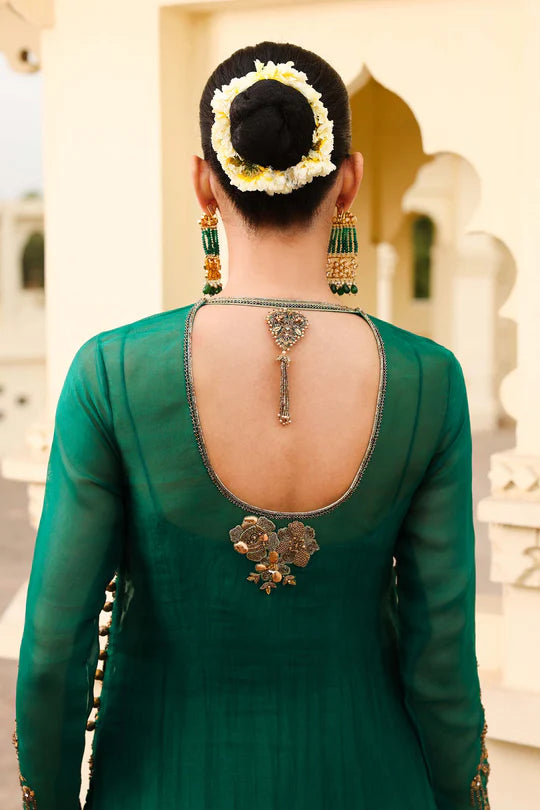 Maria B. | 3 Piece Unstitched Embroidered Organza | Zamrood Ara