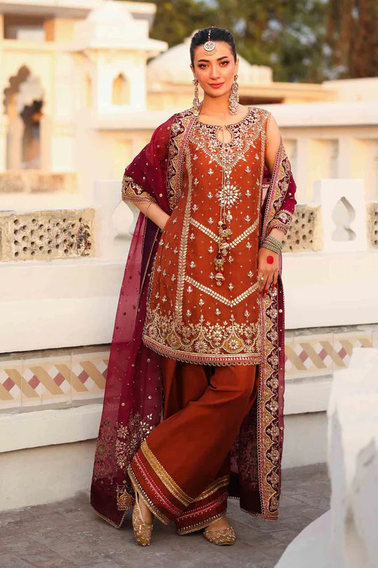Maria B. | 3 Piece Unstitched Embroidered Organza | Noor Jahan