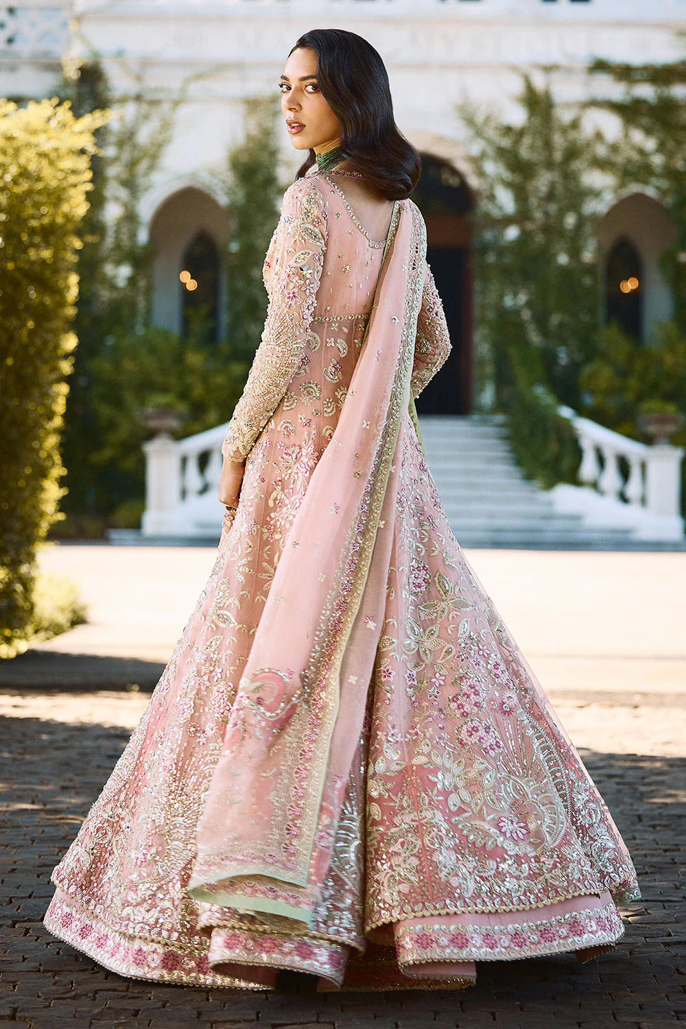Soraya | 3 Piece Unstitched Organza Lehnga | Florencea