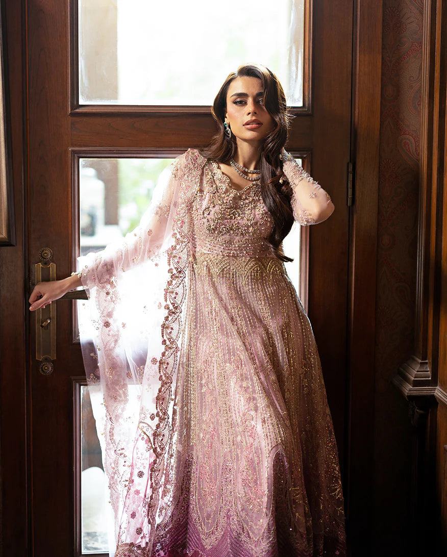 Mushq | 3 Piece Unstitched Embroidered Net Lehenga | Geet