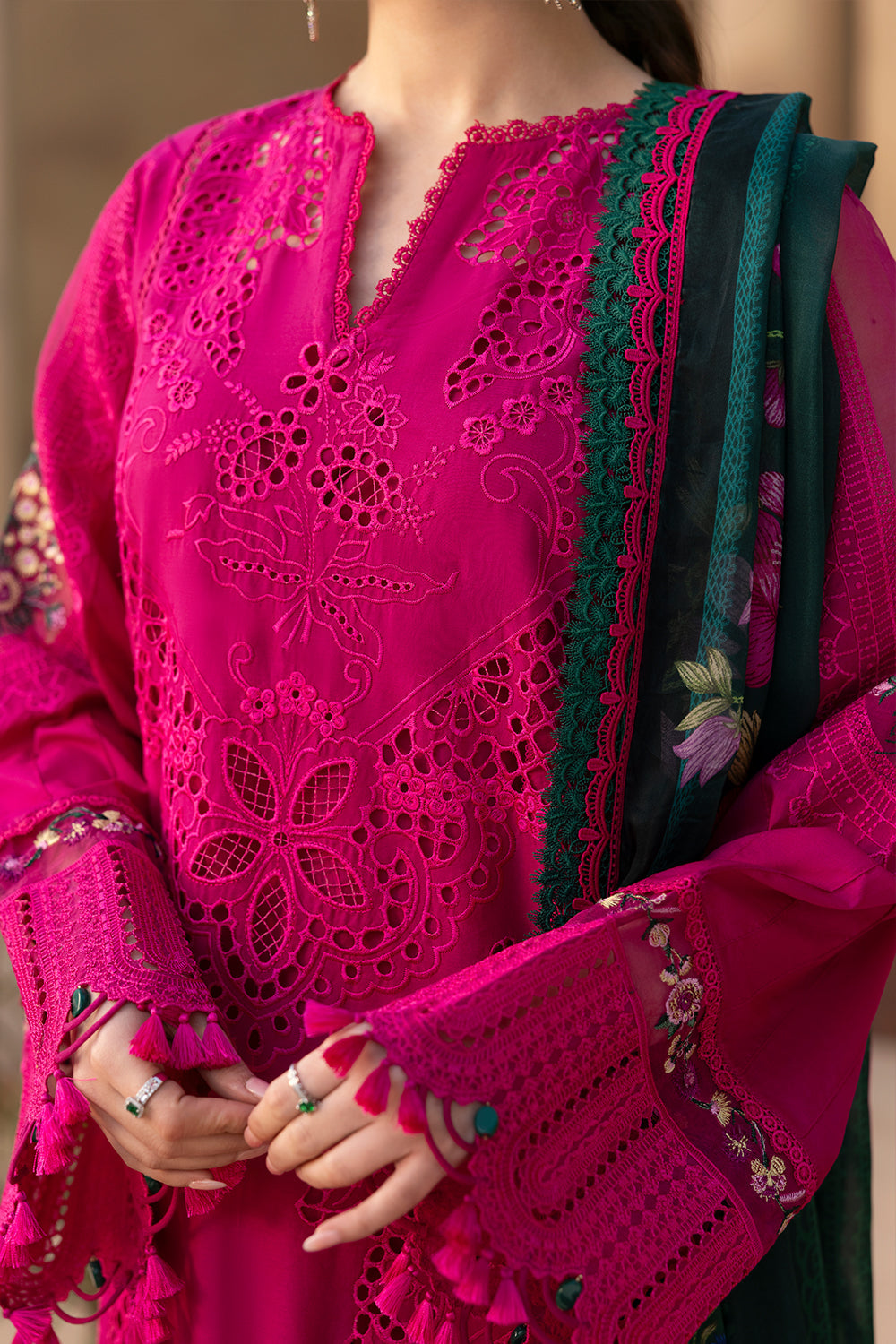 Saira Rizwan | 3 Piece Unstitched Embroidered Lawn | ELODIE-SRL25-04