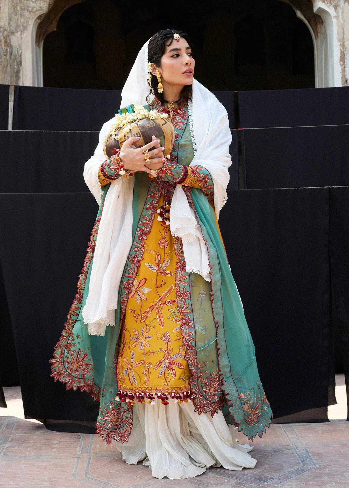 Hussain Rehar | 3 Piece Unstitched Embroidered Lawn | Masam