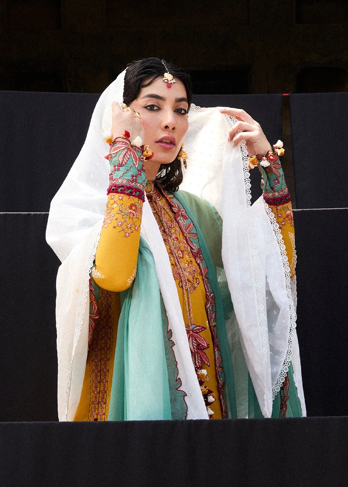 Hussain Rehar | 3 Piece Unstitched Embroidered Lawn | Masam