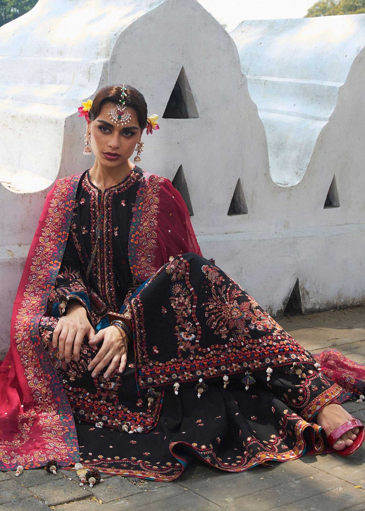 Hussain Rehar | 3 Piece Unstitched Embroidered Lawn | Bliz