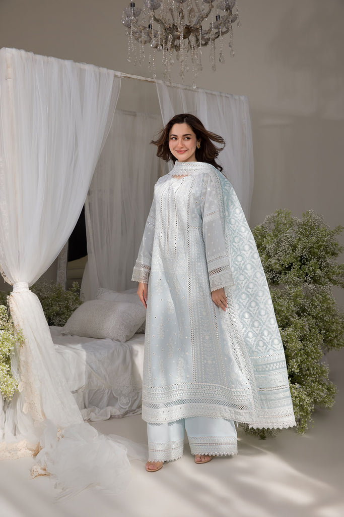 Sobia Nazir | 3 piece Unstitched Embroidered mirror Lawn | L25-7A