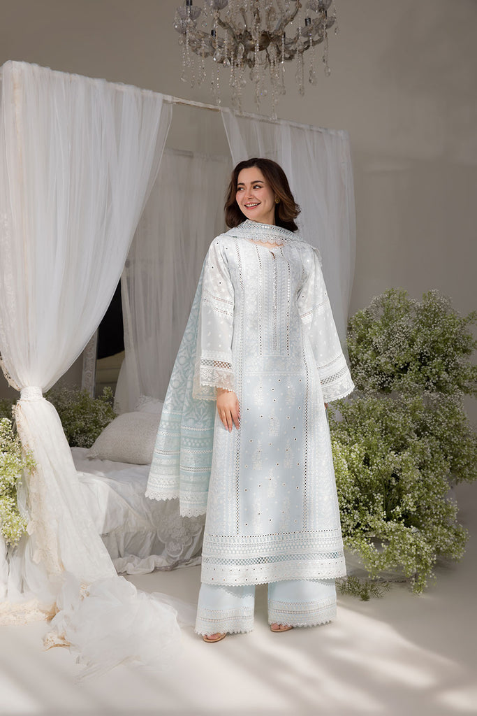 Sobia Nazir | 3 piece Unstitched Embroidered mirror Lawn | L25-7A