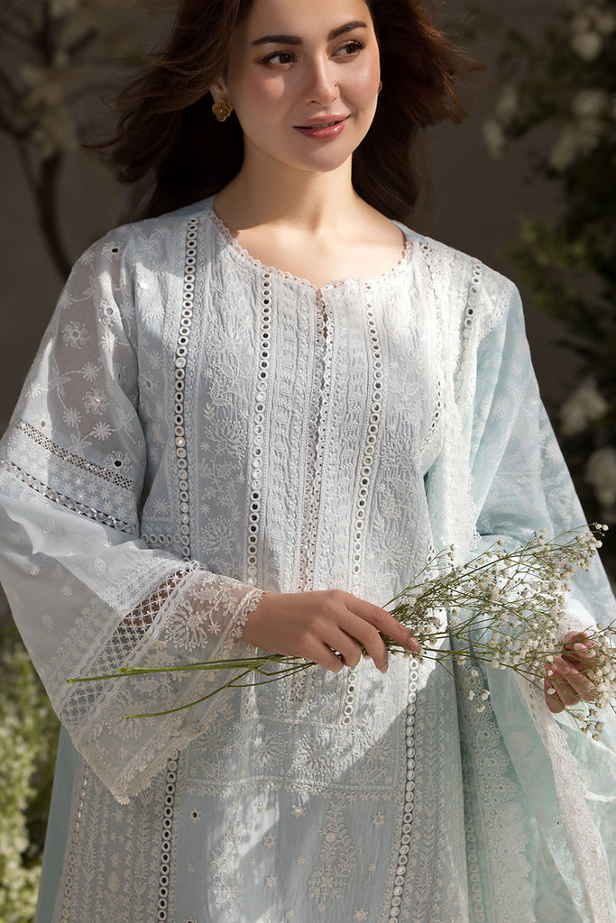 Sobia Nazir | 3 piece Unstitched Embroidered mirror Lawn | L25-7A
