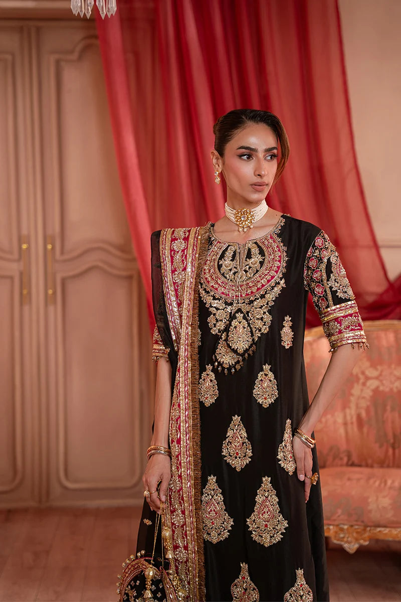 Sara Zara | 3 Piece Unstitched Embroidered Tussle Silk | Lunara