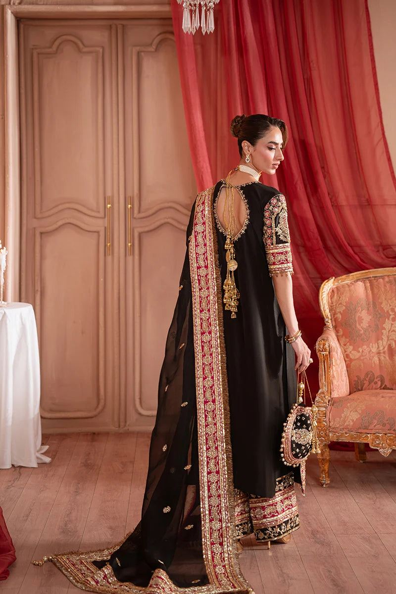 Sara Zara | 3 Piece Unstitched Embroidered Tussle Silk | Lunara