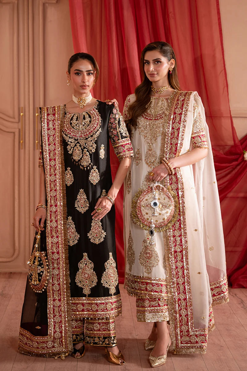 Sara Zara | 3 Piece Unstitched Embroidered Tussle Silk | Lunara