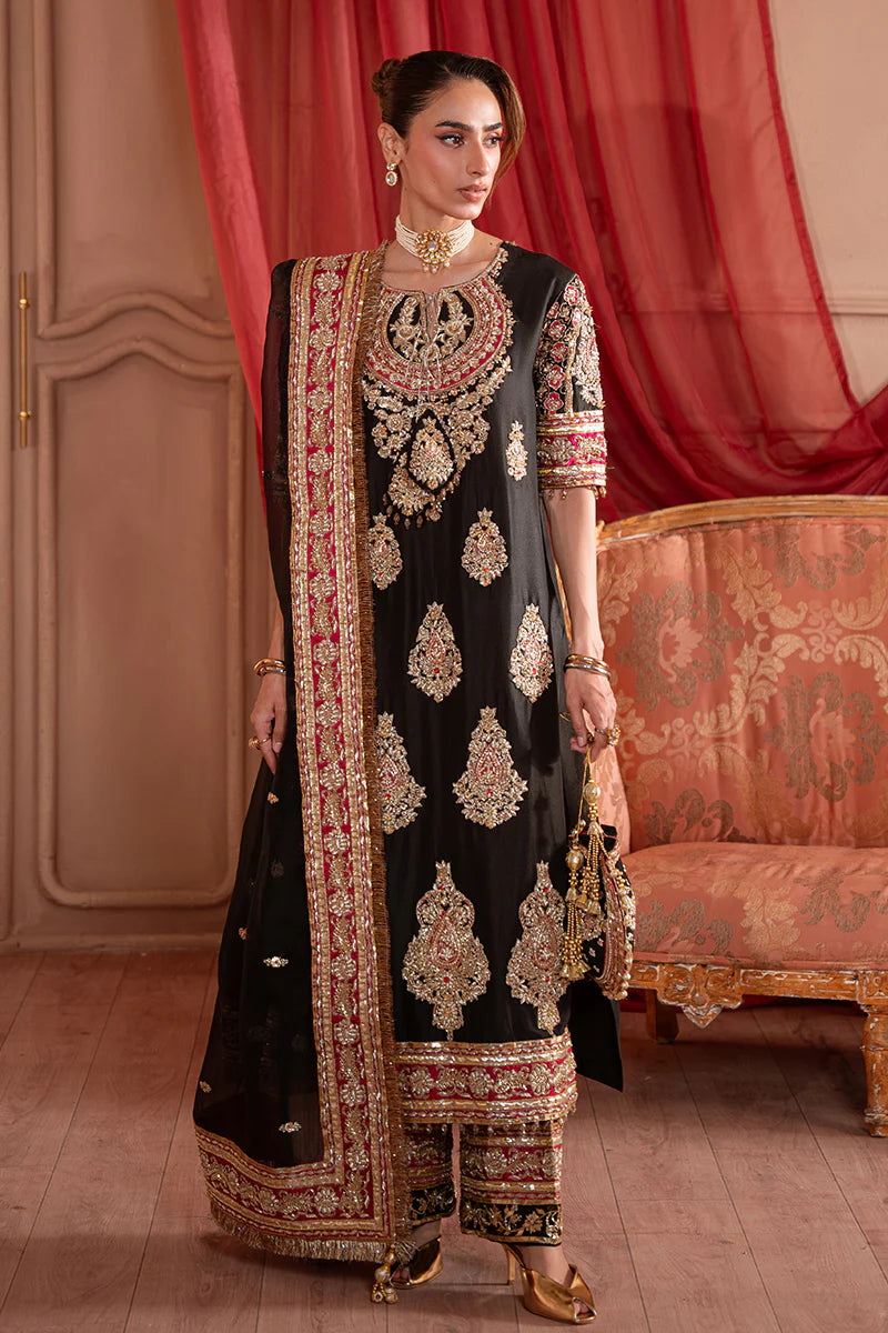 Sara Zara | 3 Piece Unstitched Embroidered Tussle Silk | Lunara