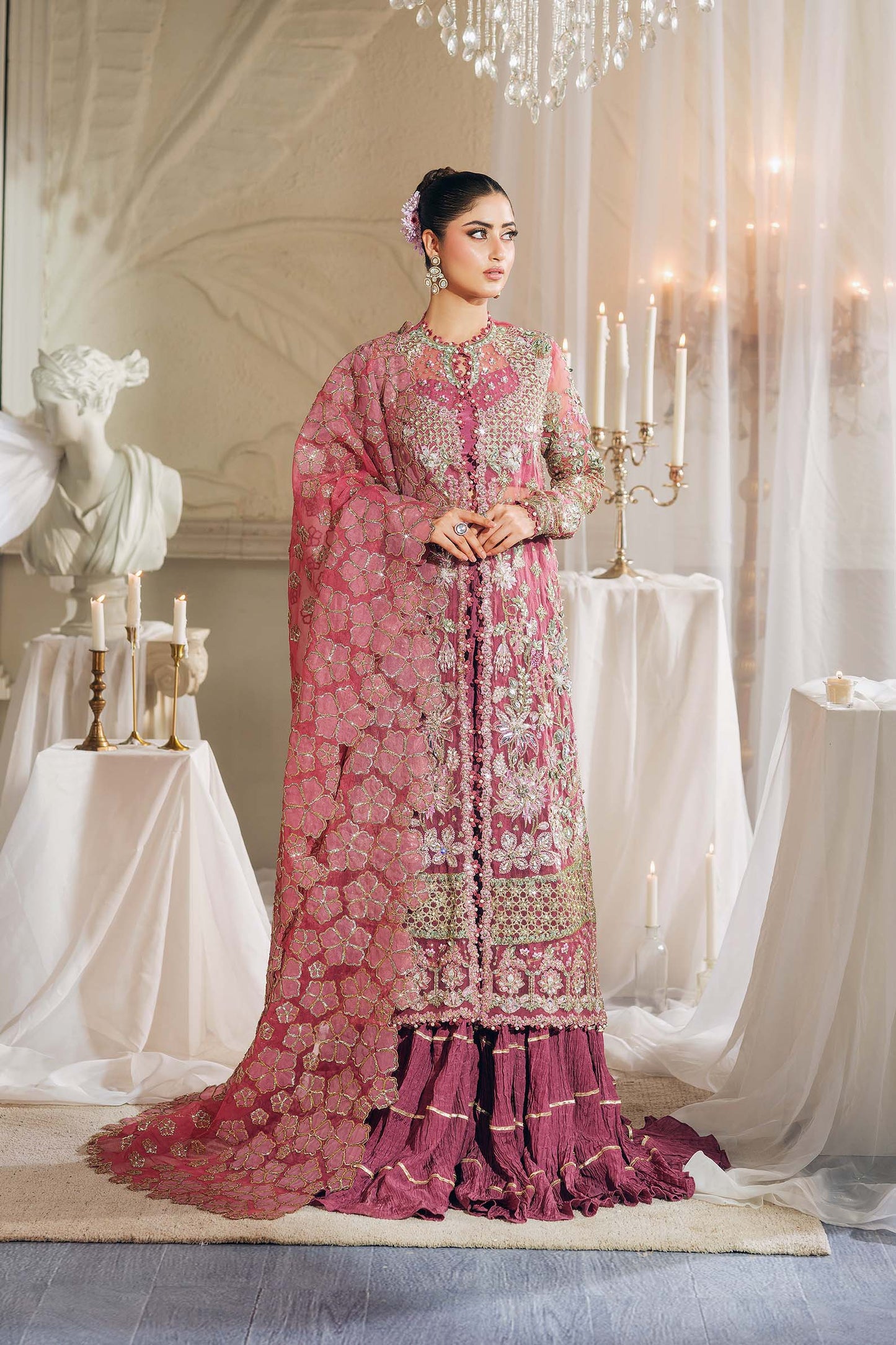 Maryam Hussain | 3 Piece Unstitched Embroidered Organza | Seerat