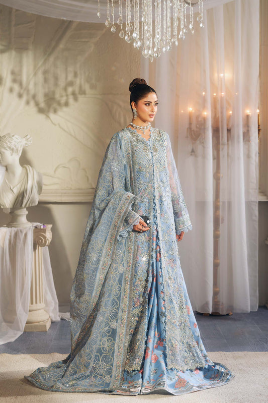 Maryam Hussain | 3 Piece Unstitched Embroidered Organza | Zuri
