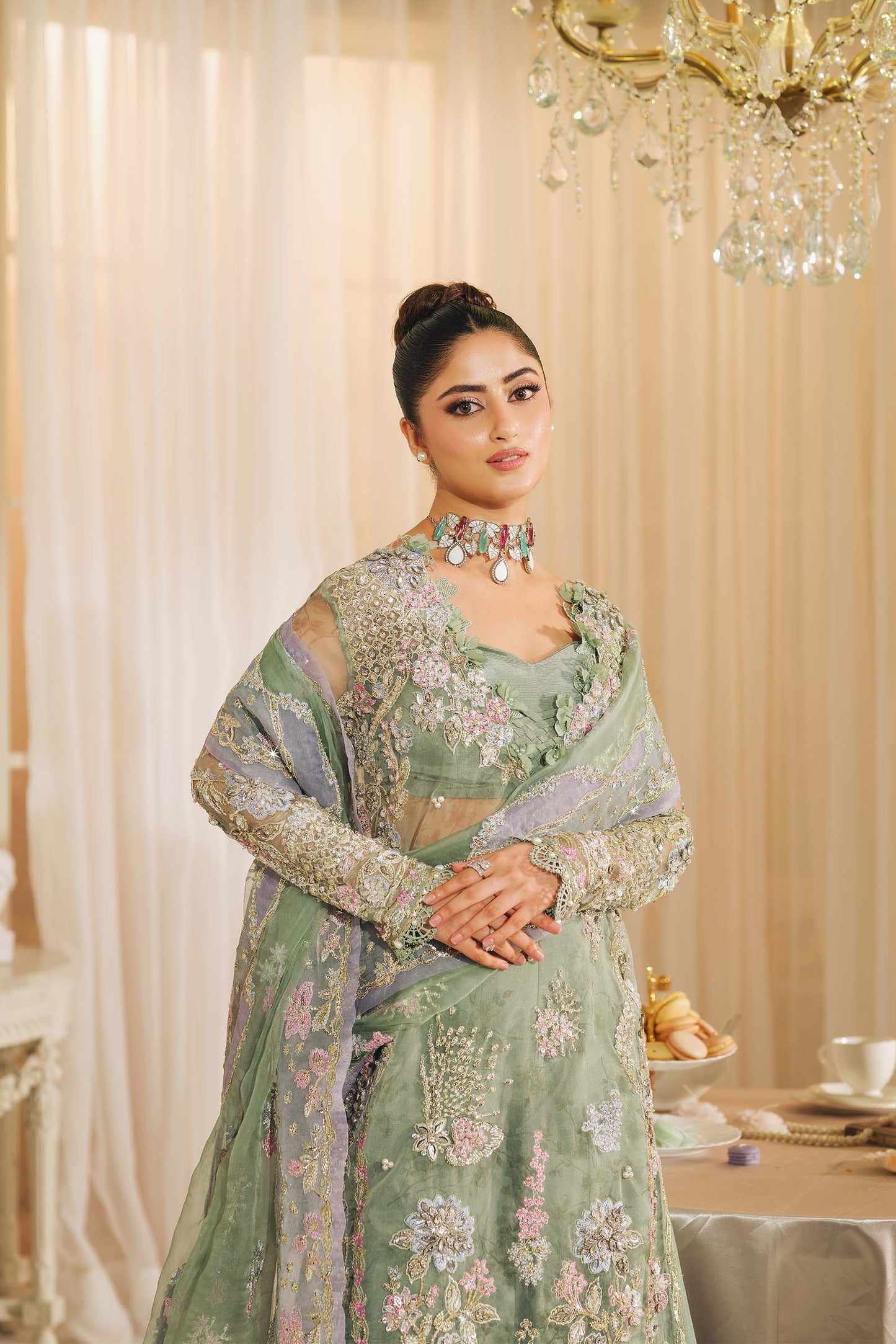 Maryam Hussain | 3 Piece Unstitched Embroidered Organza | Janan