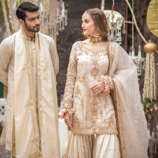 Maha Wajahat | 3 Piece Unstitched Embroidered Organza | Zohra