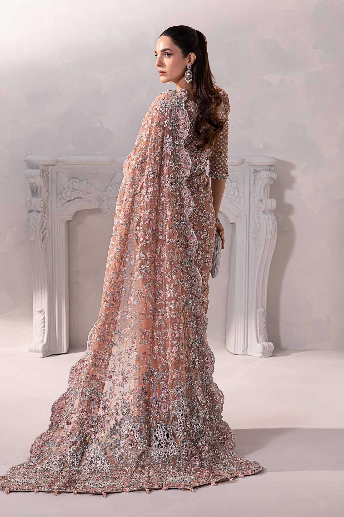 Maria B. | 3 Piece Unstitched Embroidered Saree | MC-1011-A