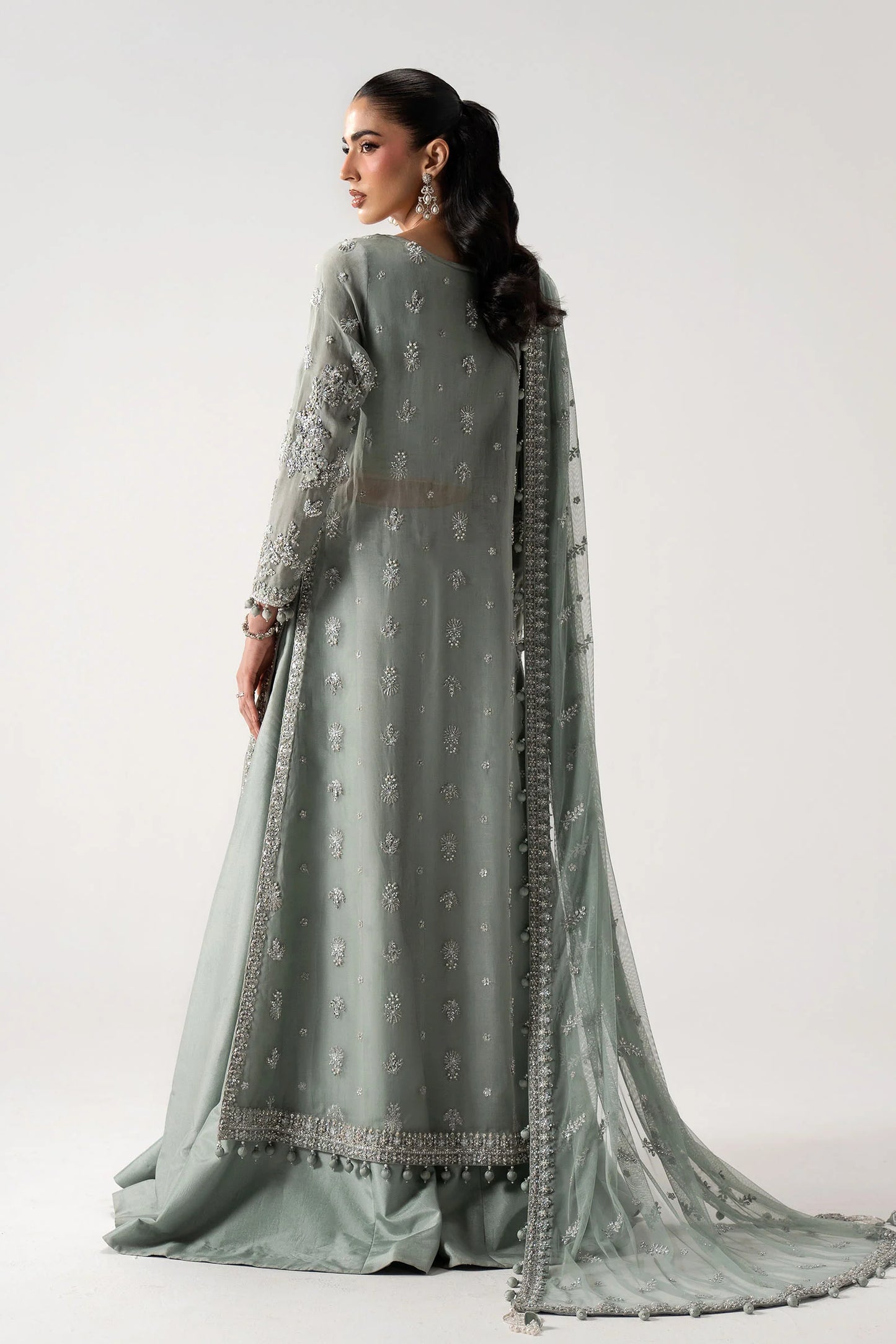 Maria B. | 3 Piece Unstitched Embroidered Organza Suite | Bissan