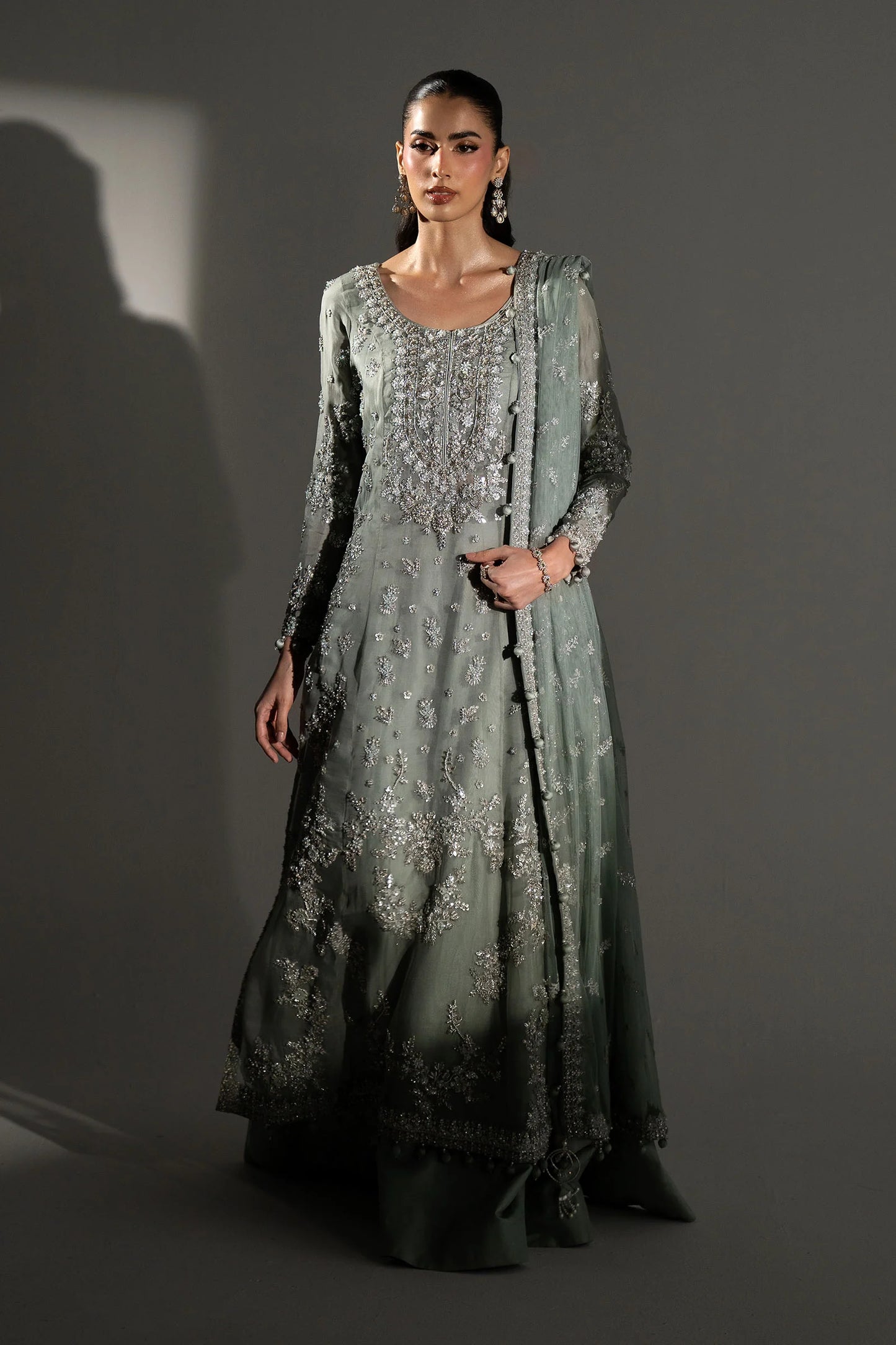Maria B. | 3 Piece Unstitched Embroidered Organza Suite | Bissan