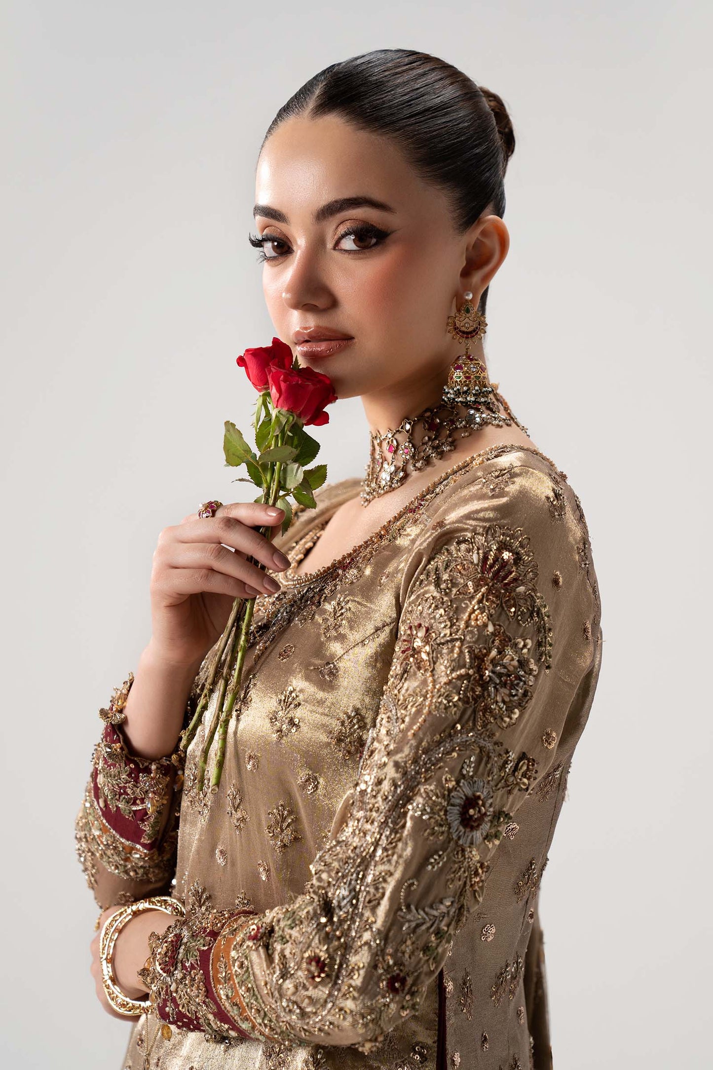Maria B. | 3 Piece Unstitched Embroidered Tissue Silk | Zuhal
