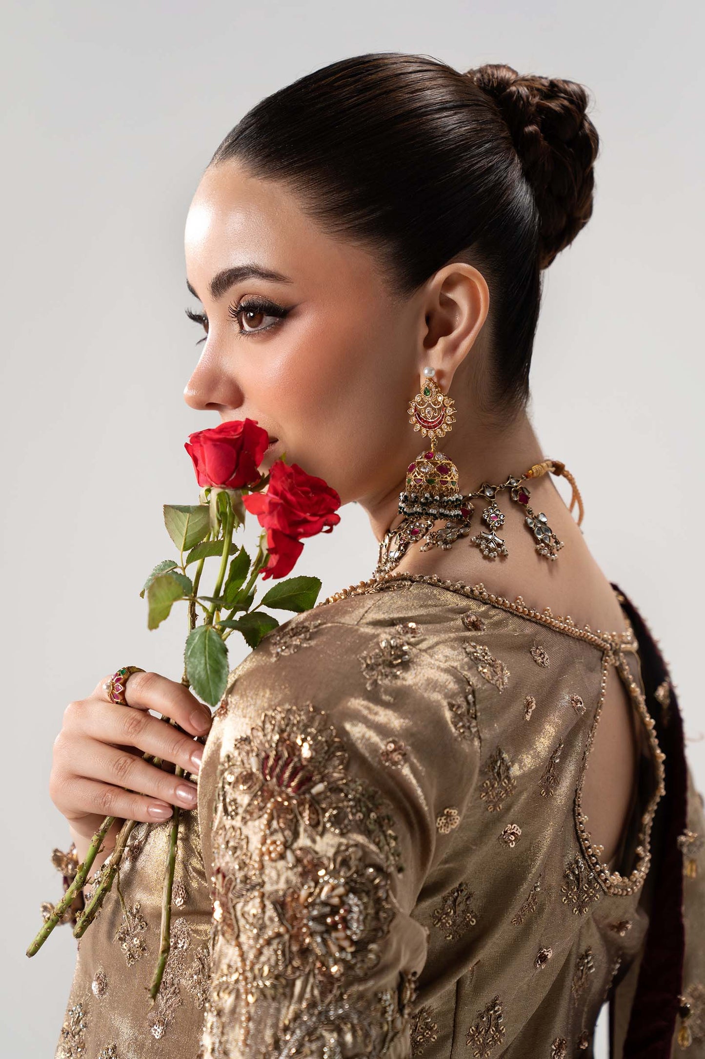Maria B. | 3 Piece Unstitched Embroidered Tissue Silk | Zuhal