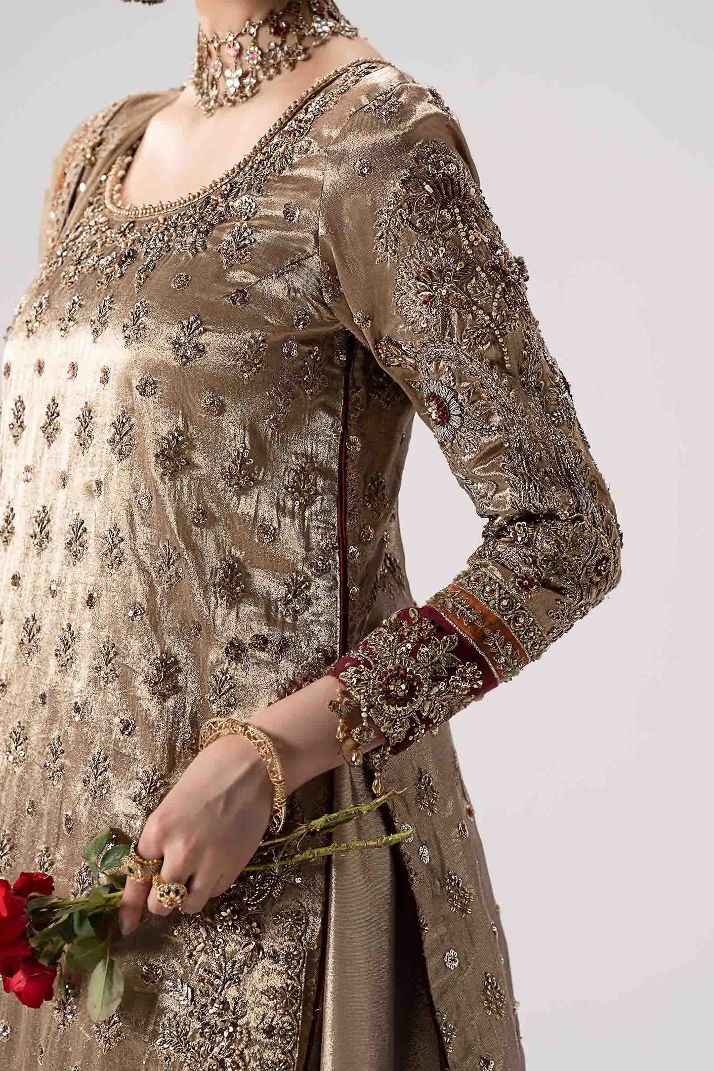 Maria B. | 3 Piece Unstitched Embroidered Tissue Silk | Zuhal