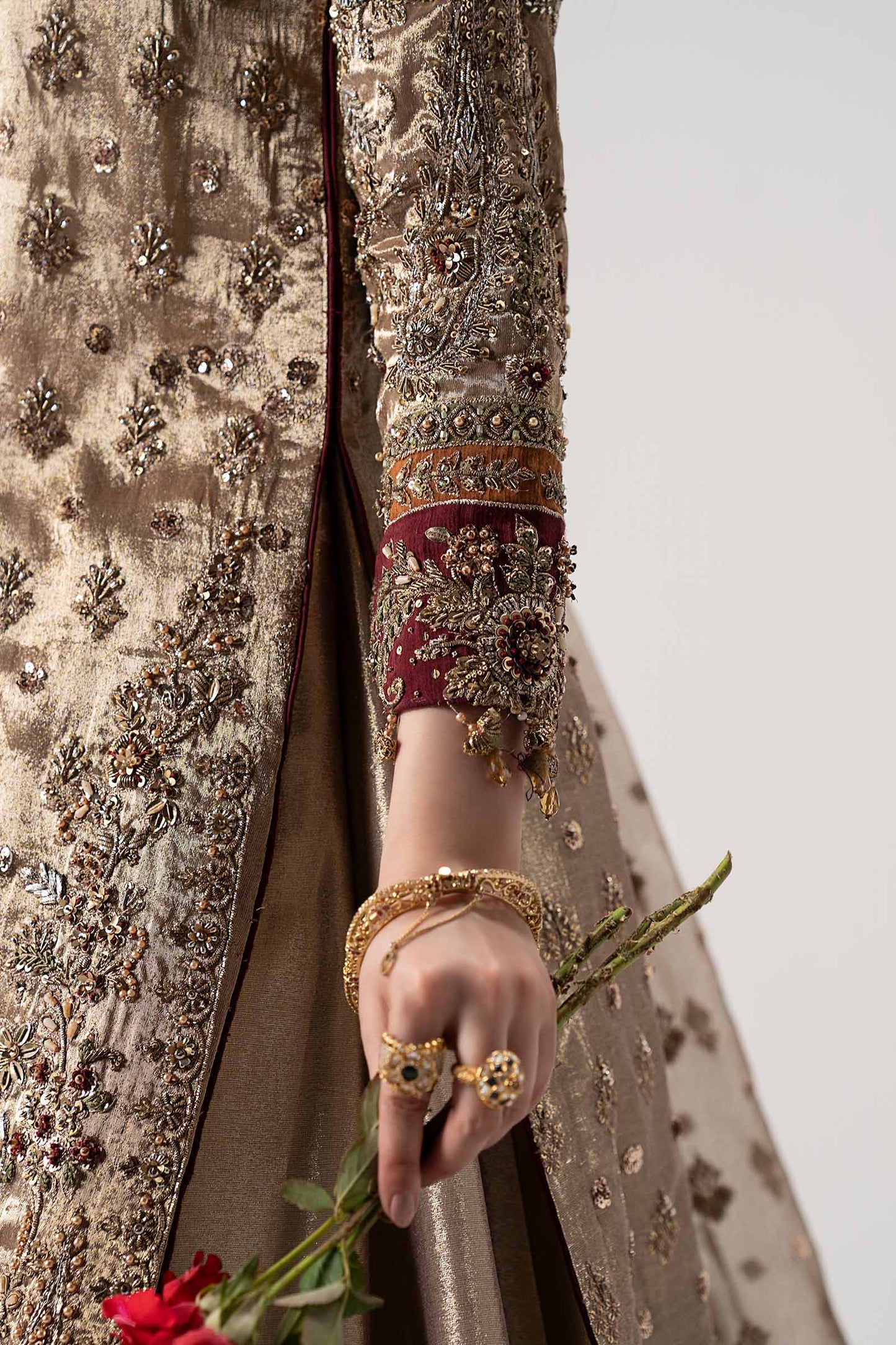 Maria B. | 3 Piece Unstitched Embroidered Tissue Silk | Zuhal