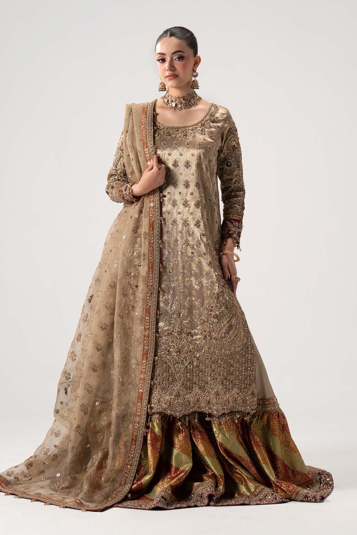 Maria B. | 3 Piece Unstitched Embroidered Tissue Silk | Zuhal