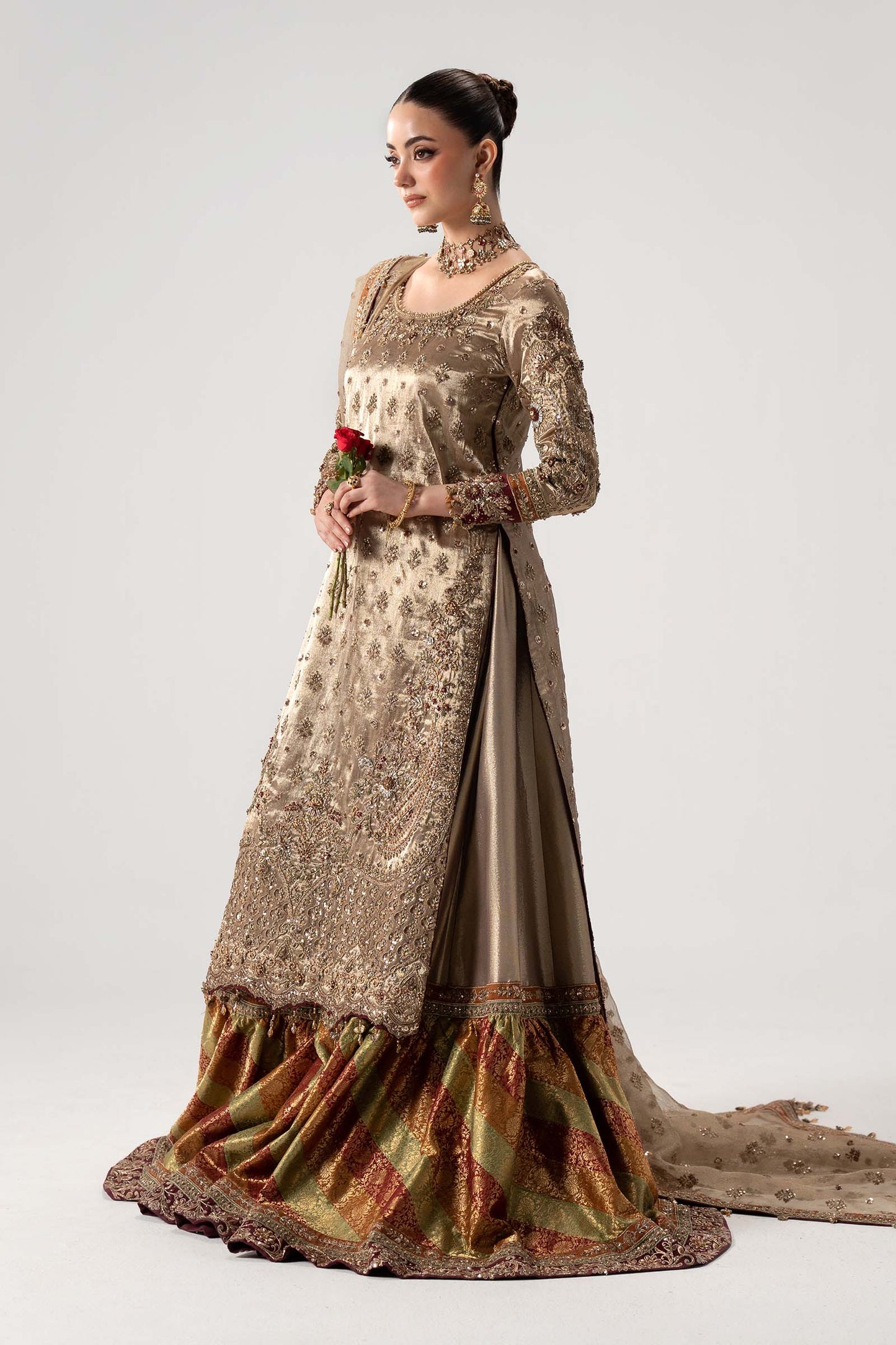 Maria B. | 3 Piece Unstitched Embroidered Tissue Silk | Zuhal