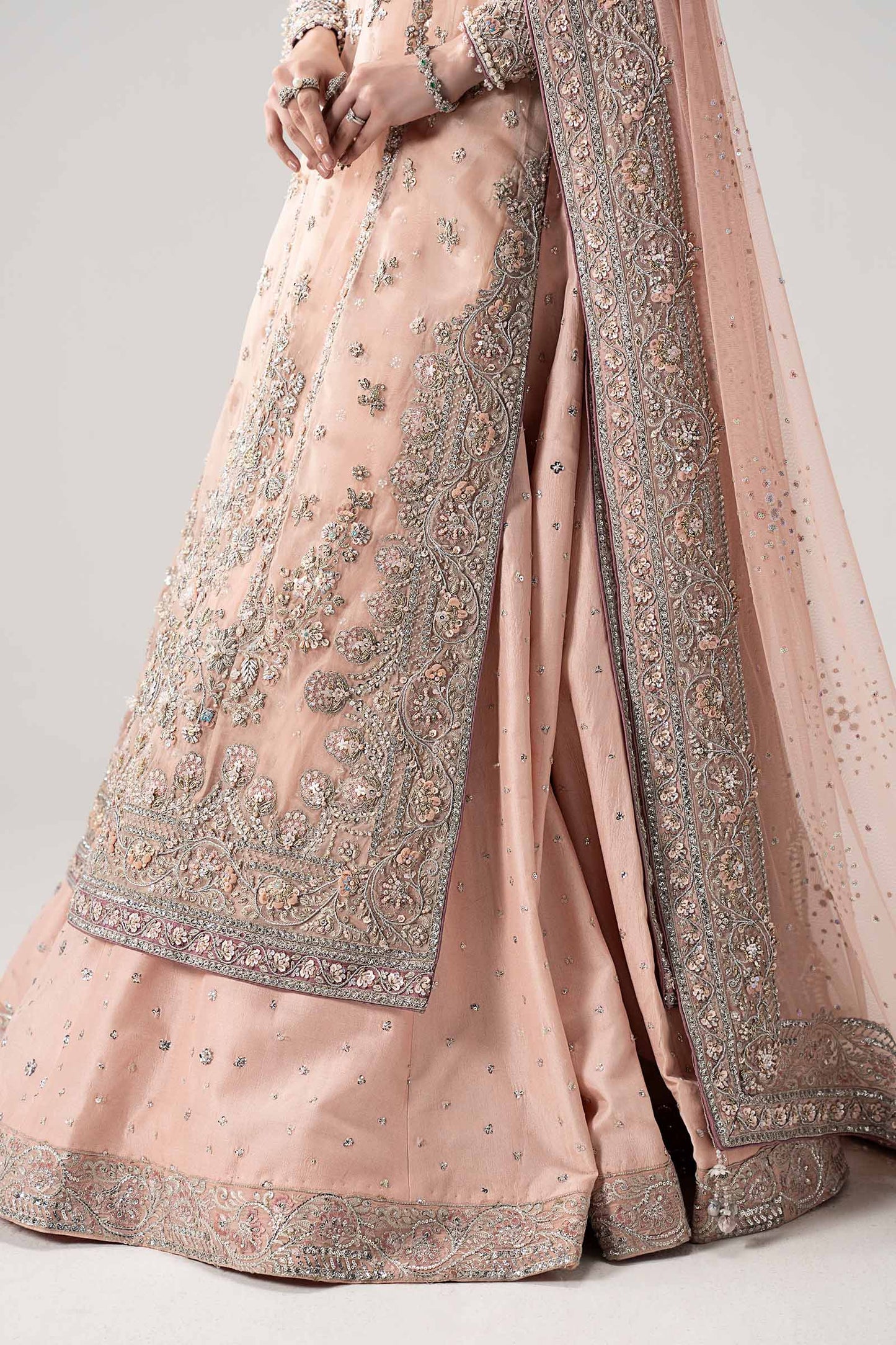 Maria B. | 3 Piece Unstitched Embroidered Organza with Tussle Silk | Velmira