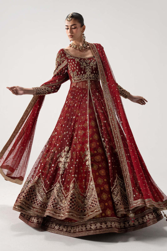 Maria B. | 3 Piece Unstitched Embroidered Net Pishwas | Bazif MC-26V1-15