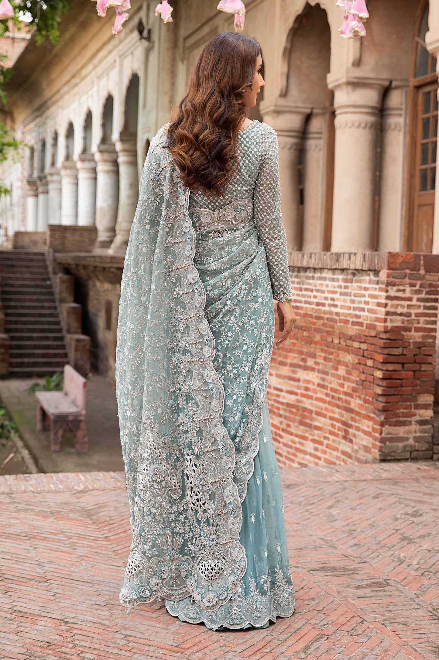 Maria B. | 3 Piece Unstitched Embroidered Saree | MC 1011