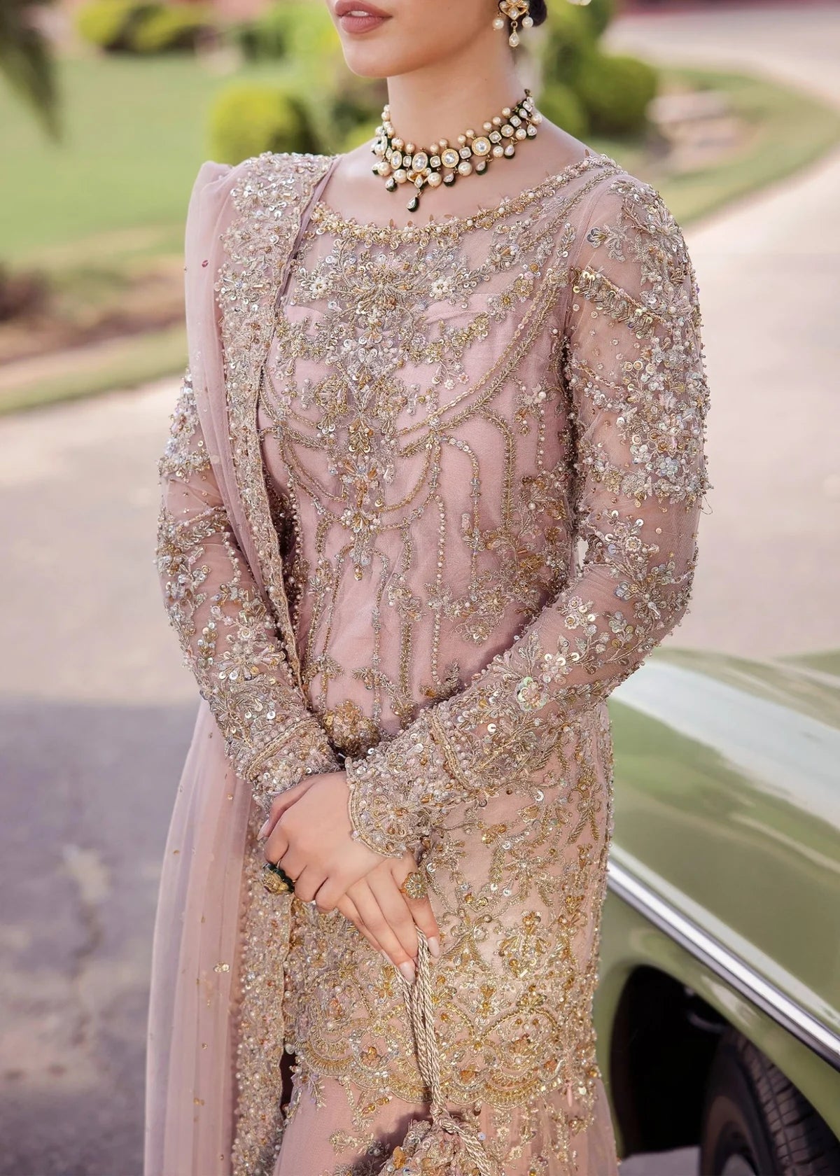 Kanwal Malik | 3 Piece Unstitched Embroidered Net Fabric | Aria