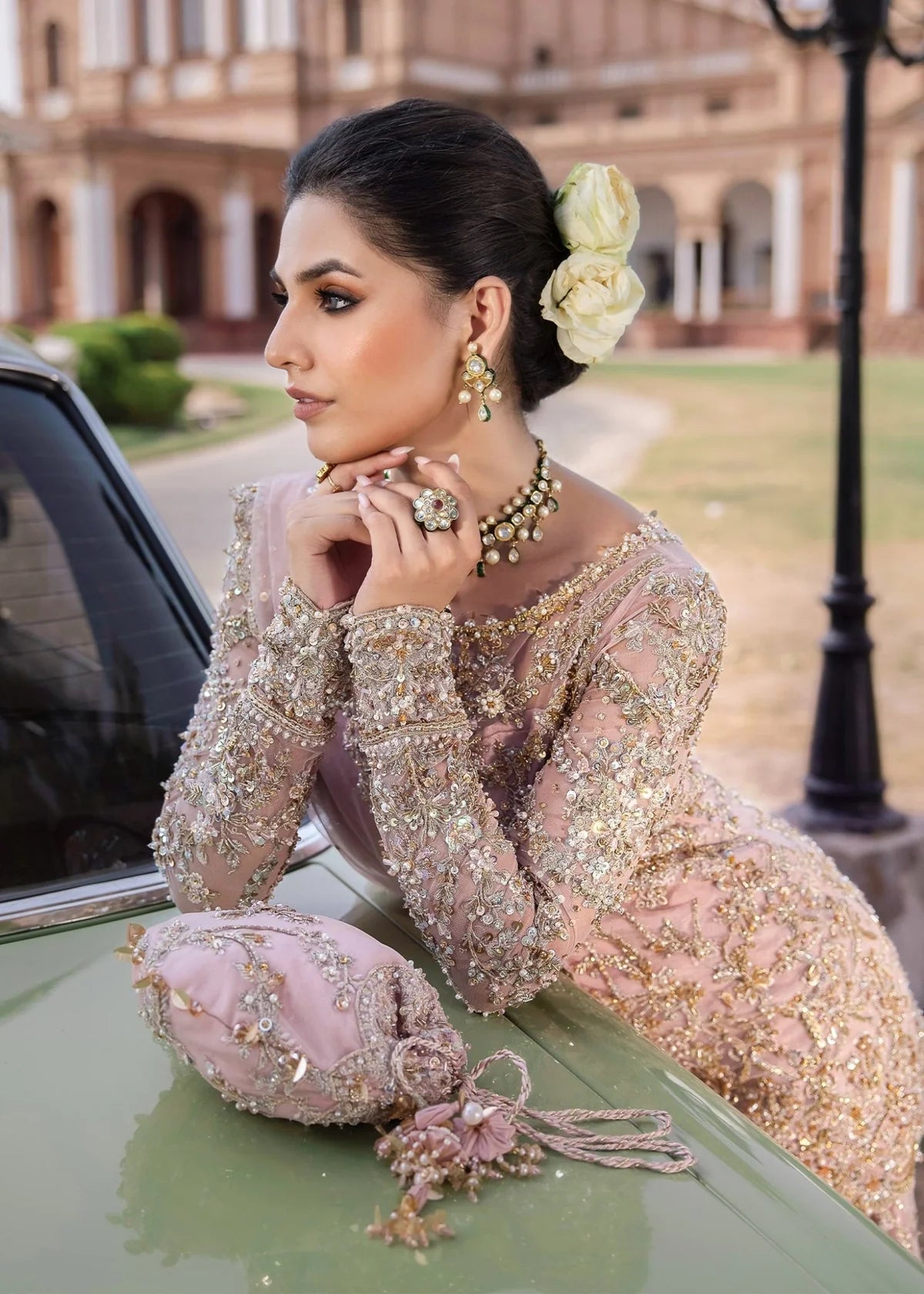 Kanwal Malik | 3 Piece Unstitched Embroidered Net Fabric | Aria