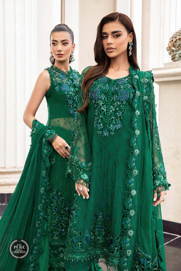Maria B. | Unstitched Chiffon | MPC-23-108 Emerald Green