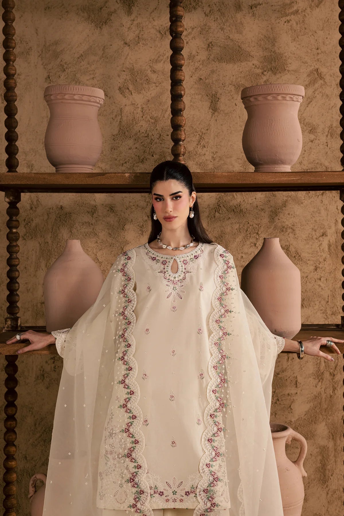 Batik | 3 Piece Unstitched Embroidered Lawn | Madrid